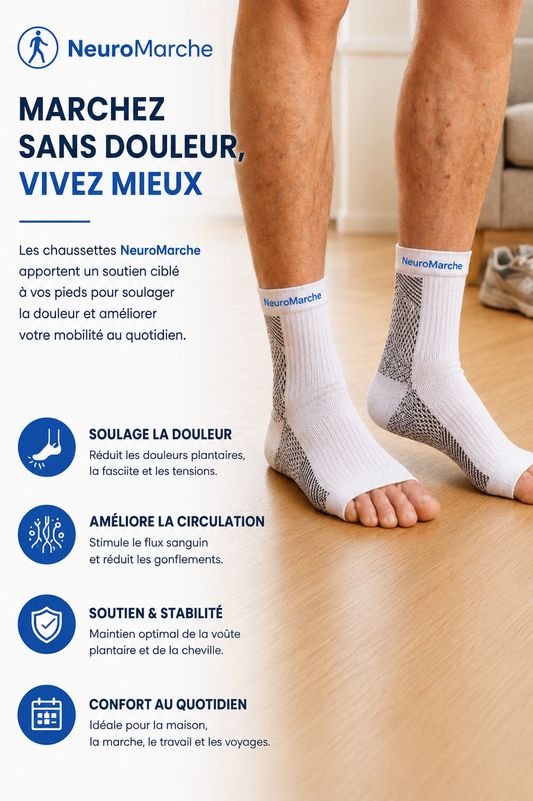 NeuroMarche+ - Chaussettes de Compression Neuro-Apaisantes.