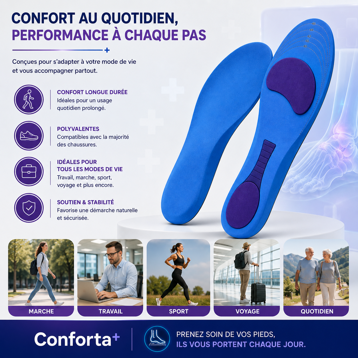 Conforta+ - Votre alliée pour des journées actives et sans douleur.